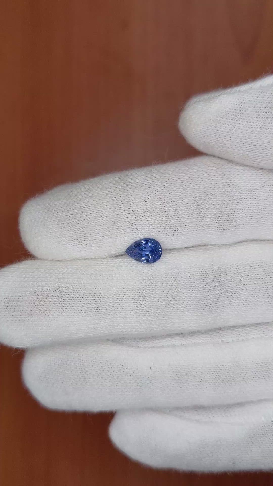 0.95 Ct. Blue Sapphire from Ceylon (Sri Lanka) Size Video
