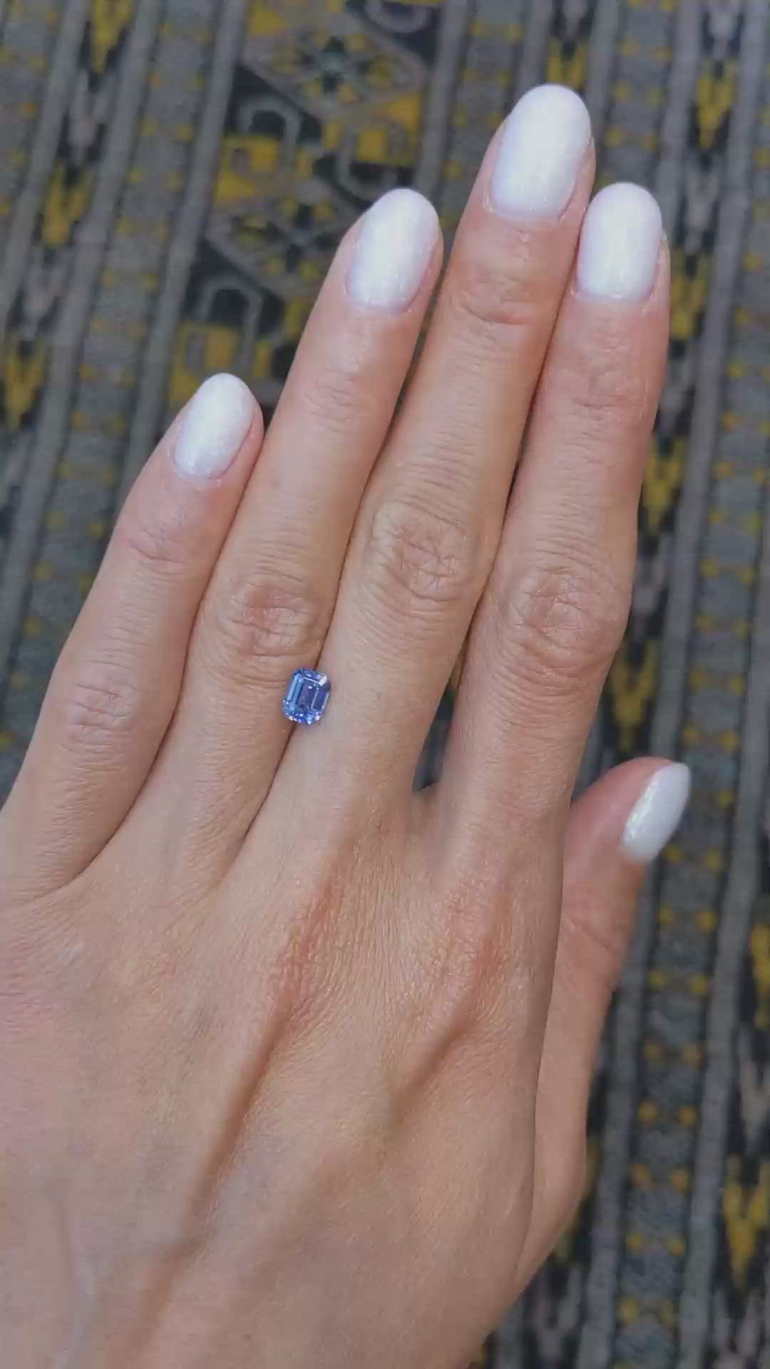 1.05 Ct. Bluish Purple Sapphire from Ceylon (Sri Lanka) Size Video