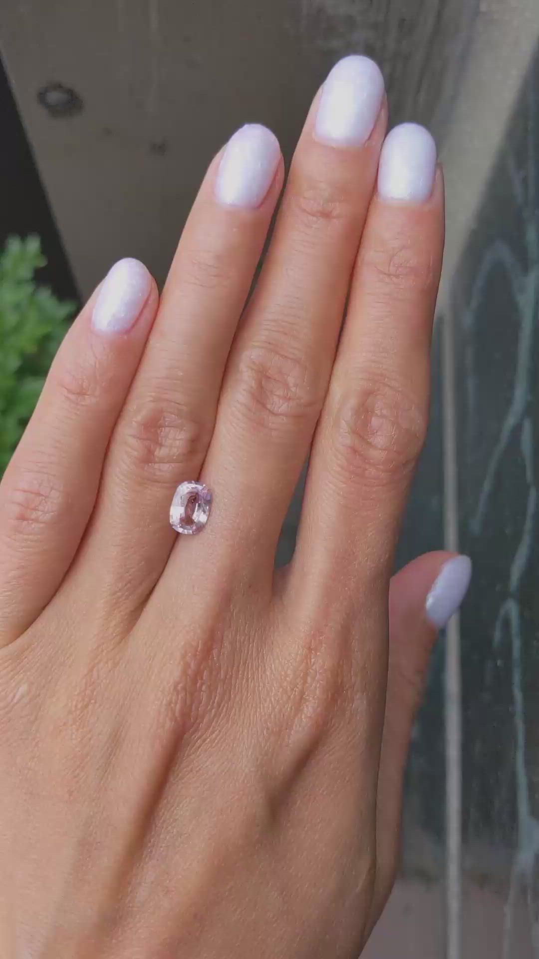 1.29 Ct. Peach Sapphire from Ceylon (Sri Lanka) Size Video