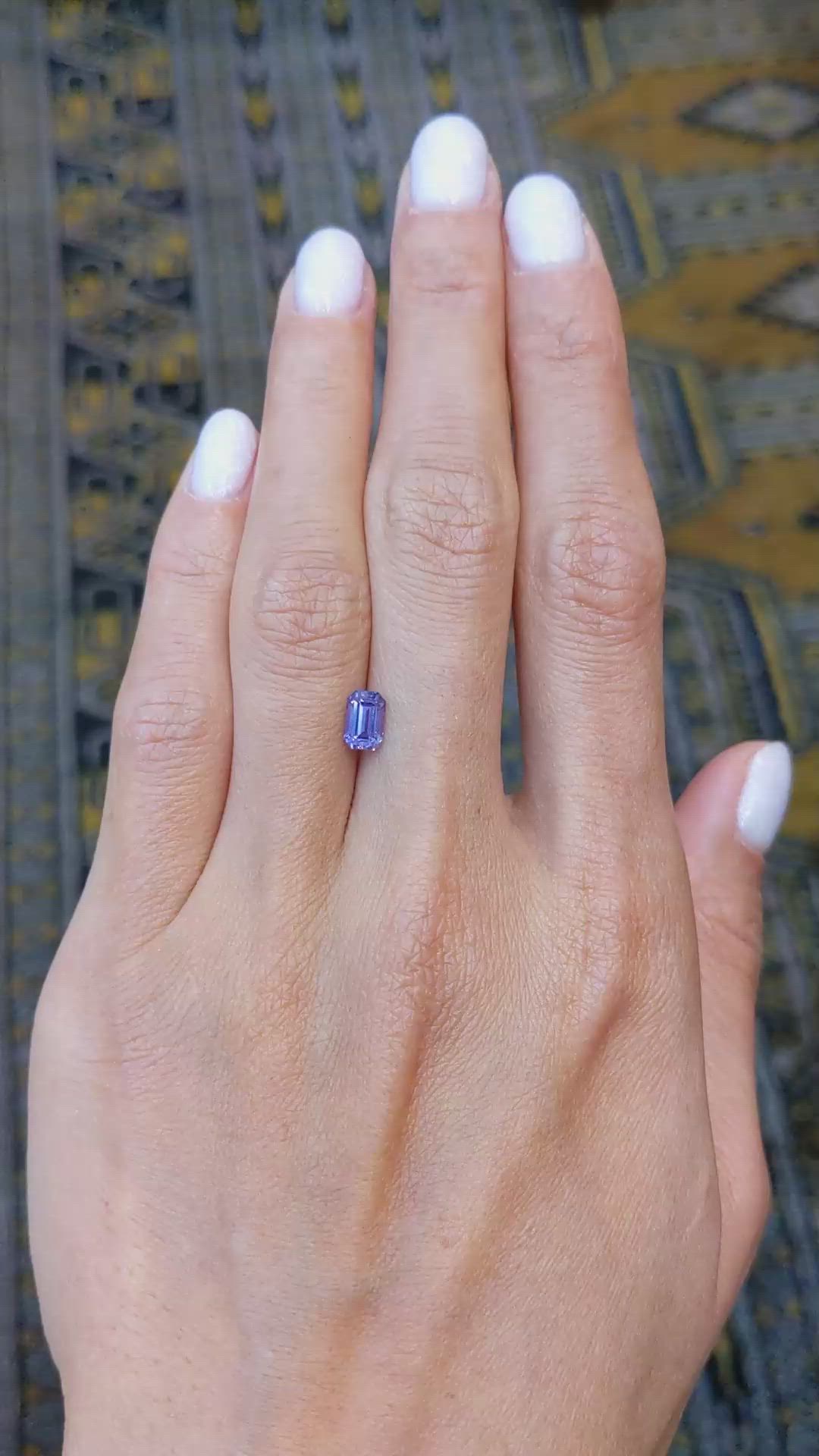 1.04 Ct. Purple Sapphire from Ceylon (Sri Lanka) Size Video