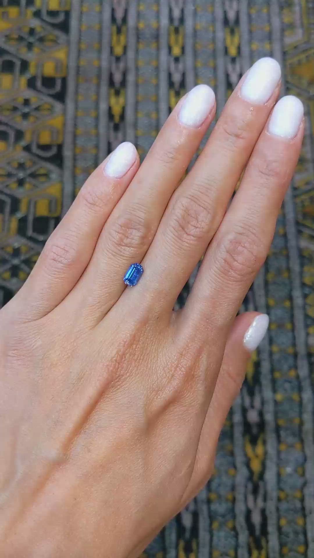 1.15 Ct. Blue Sapphire from Ceylon (Sri Lanka) Size Video