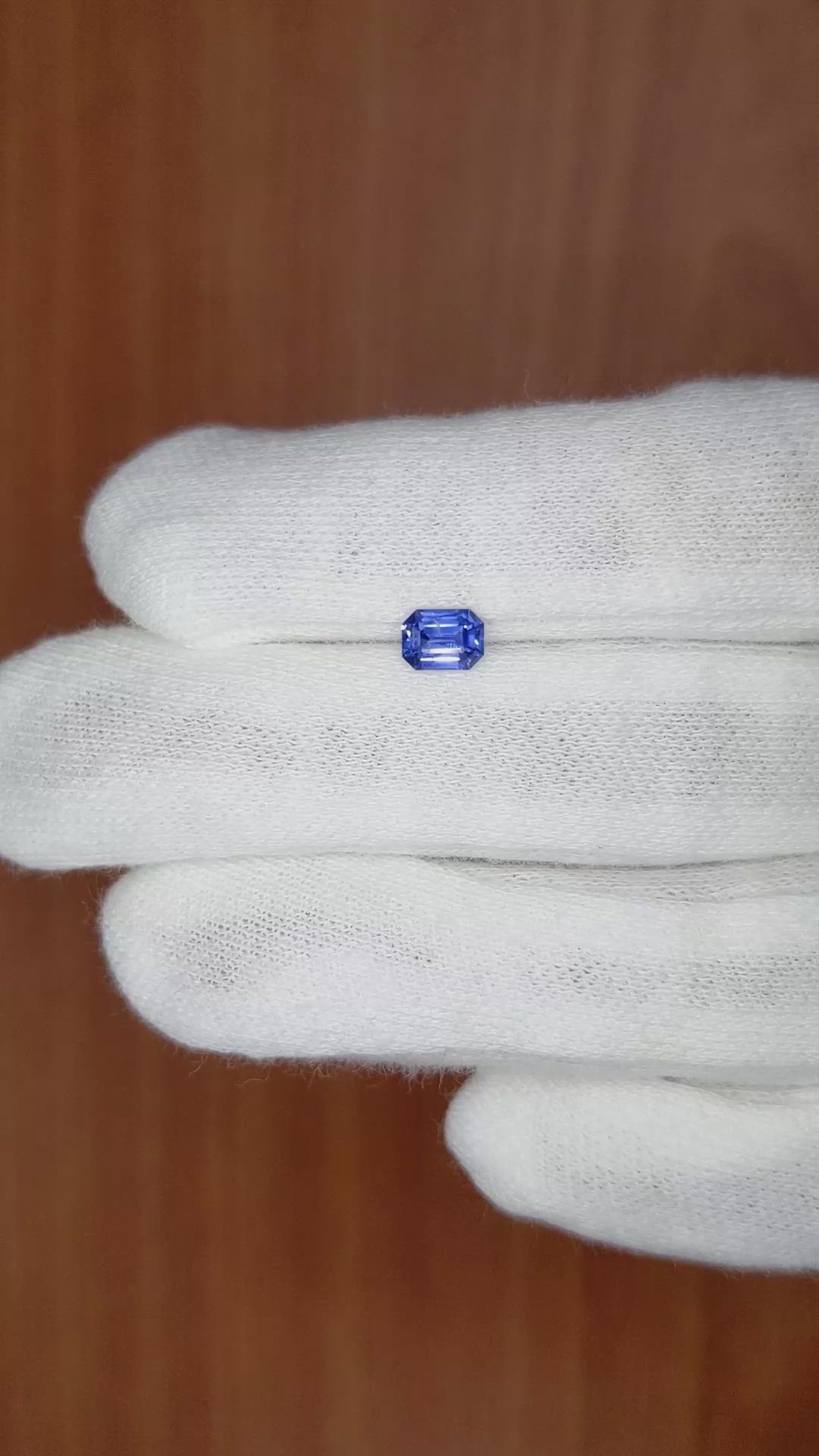 0.68 Ct. Blue Sapphire from Ceylon (Sri Lanka) Size Video