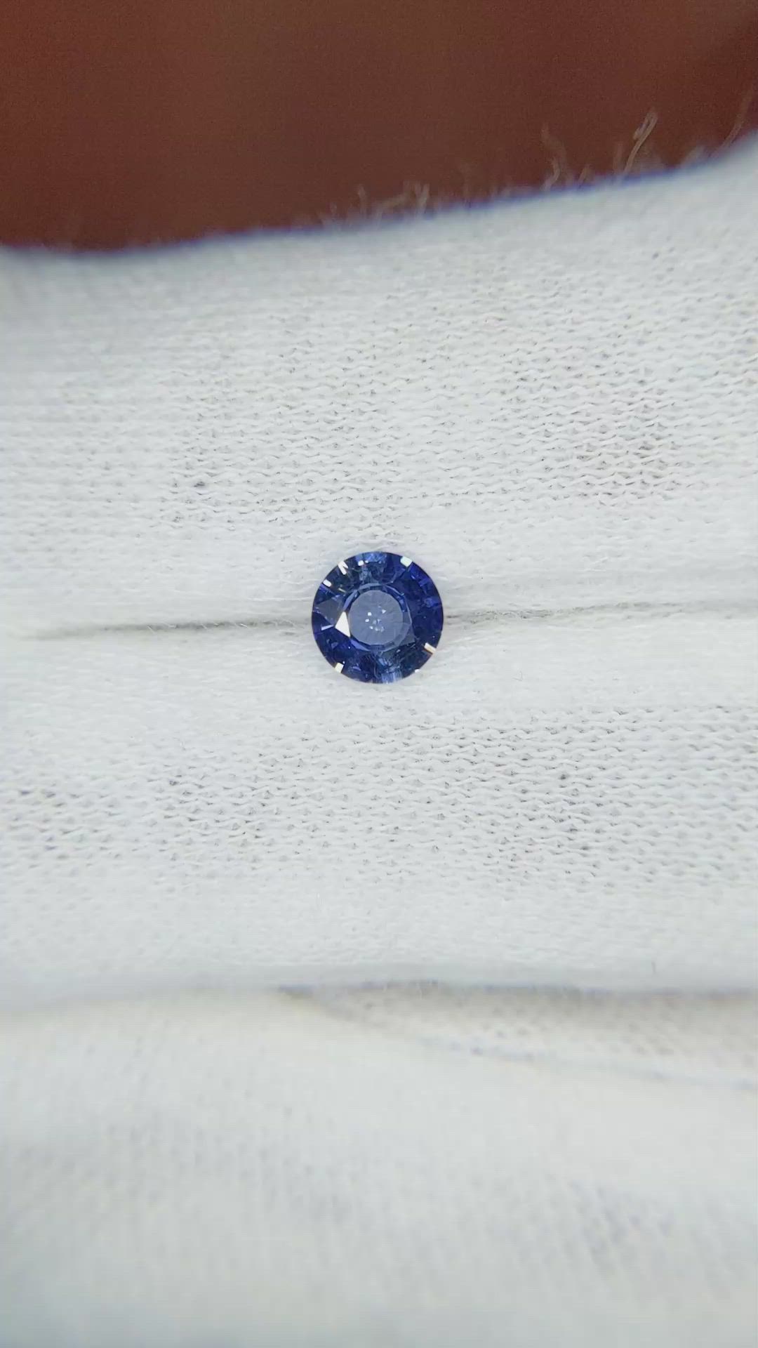 0.58 Ct. Blue Sapphire from Ceylon (Sri Lanka) Size Video