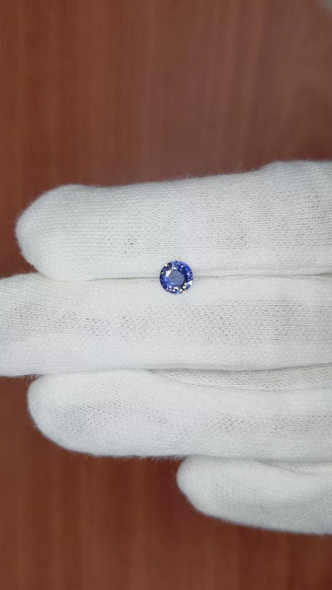 0.58 Ct. Blue Sapphire from Ceylon (Sri Lanka) Size Video