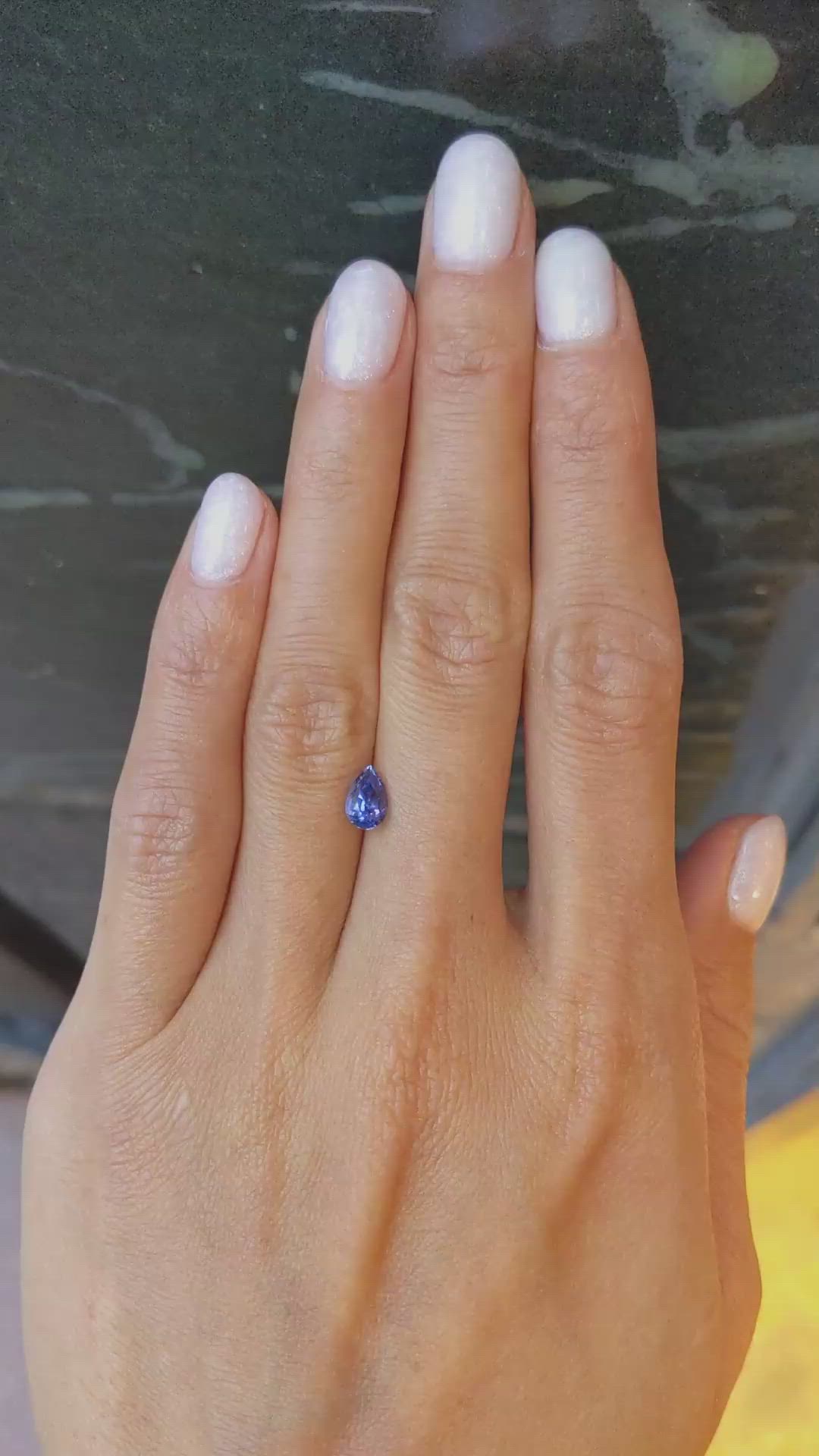 1.05 Ct. Blue Sapphire from Ceylon (Sri Lanka) Size Video