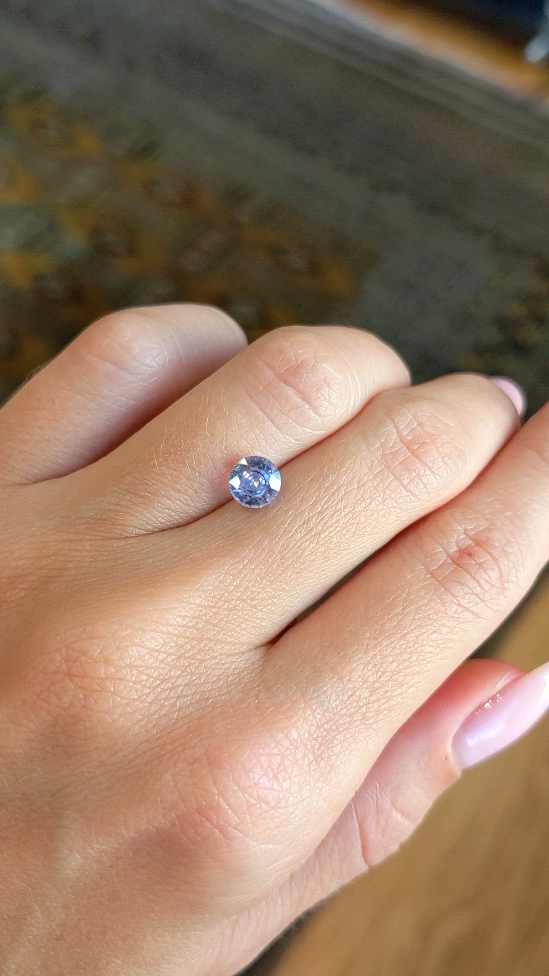 1.52 Ct. Violet Sapphire from Ceylon (Sri Lanka) Size Video