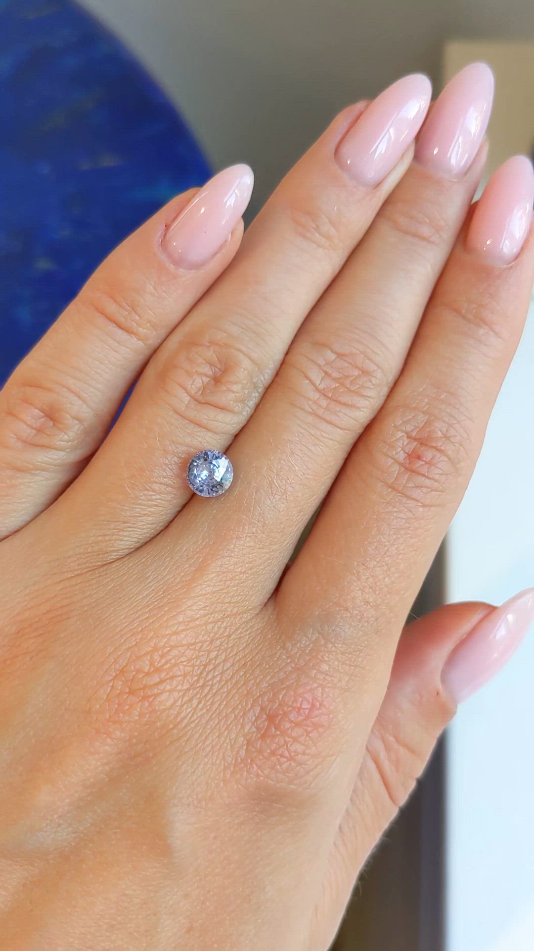1.52 Ct. Violet Sapphire from Ceylon (Sri Lanka) Size Video