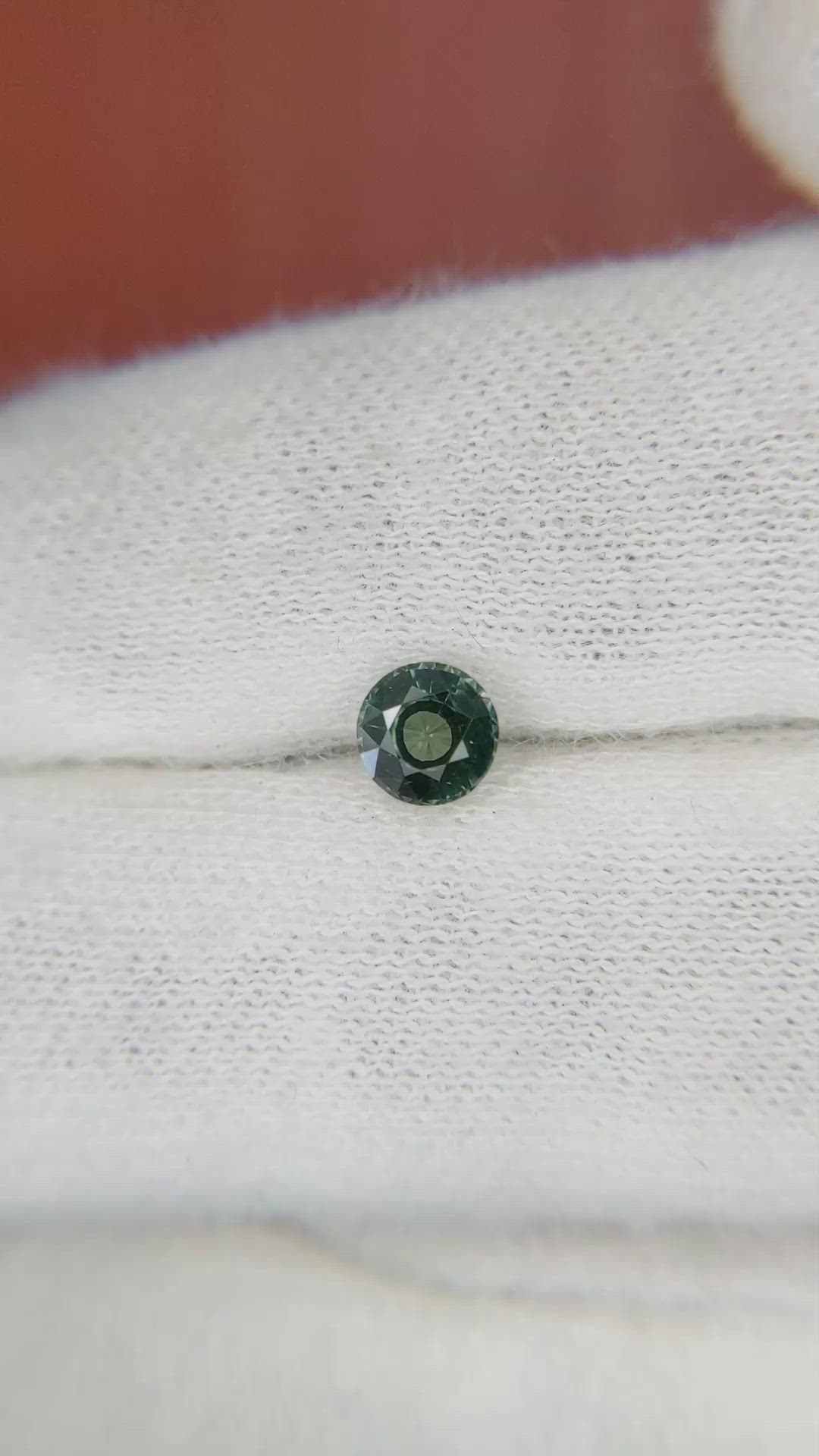 0.66 Ct. Bluish Green Sapphire from Madagascar Size Video