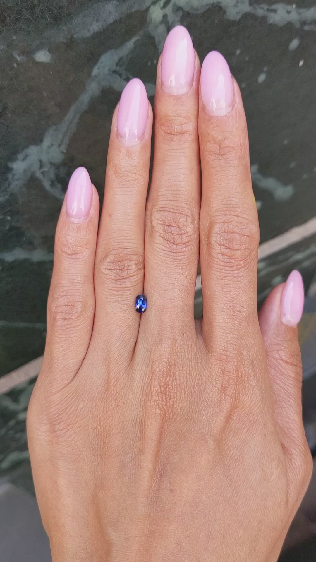 0.43 Ct. Blue Sapphire from Ceylon (Sri Lanka) Size Video