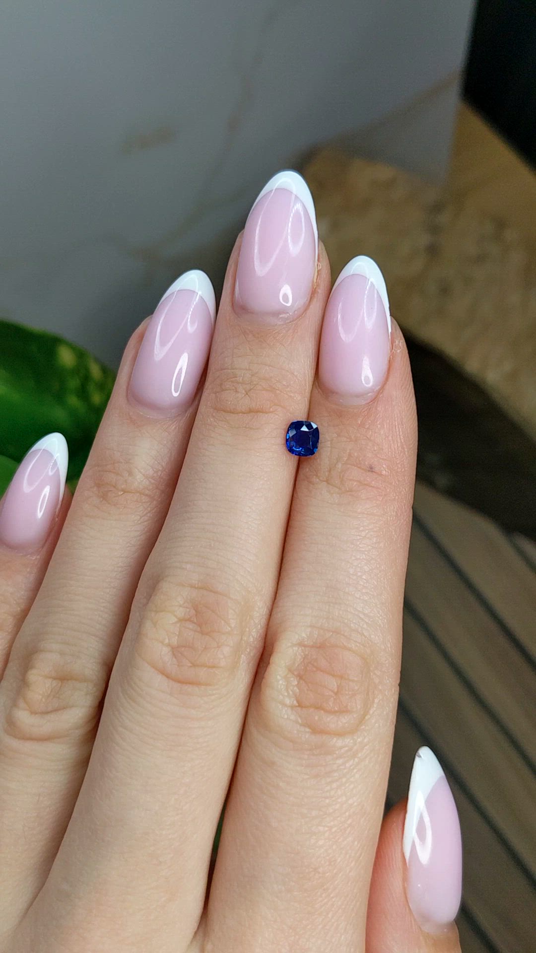 0.44 Ct. Blue Sapphire from Ceylon (Sri Lanka) Size Video