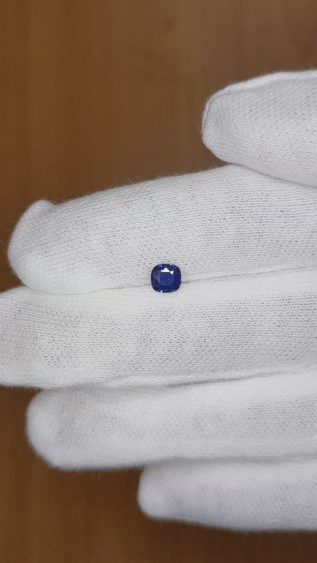 0.44 Ct. Blue Sapphire from Ceylon (Sri Lanka) Size Video