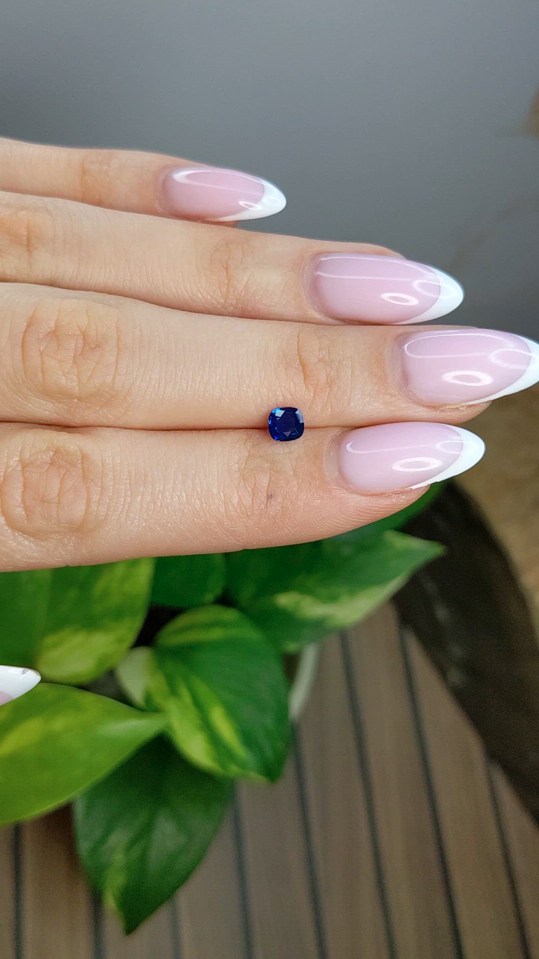 0.44 Ct. Blue Sapphire from Ceylon (Sri Lanka) Size Video