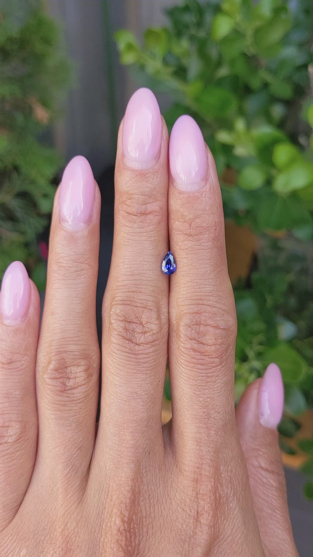 0.45 Ct. Blue Sapphire from Ceylon (Sri Lanka) Size Video