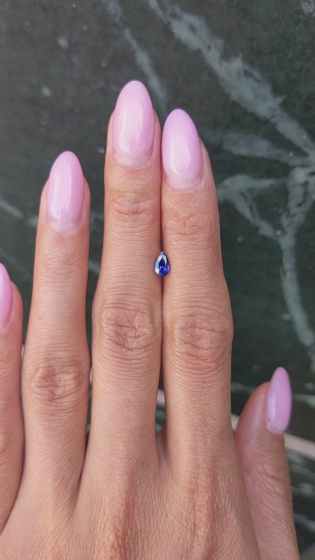 0.45 Ct. Blue Sapphire from Ceylon (Sri Lanka) Size Video