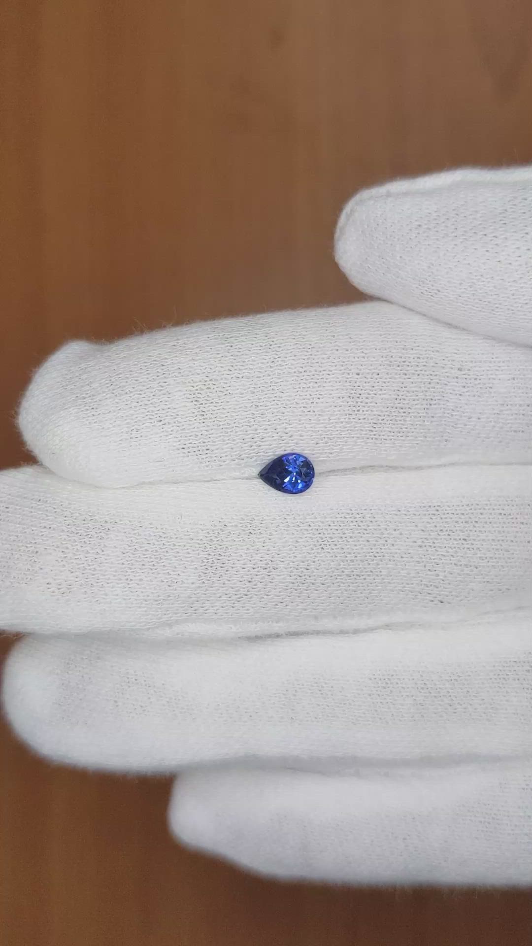 0.46 Ct. Blue Sapphire from Ceylon (Sri Lanka) Size Video