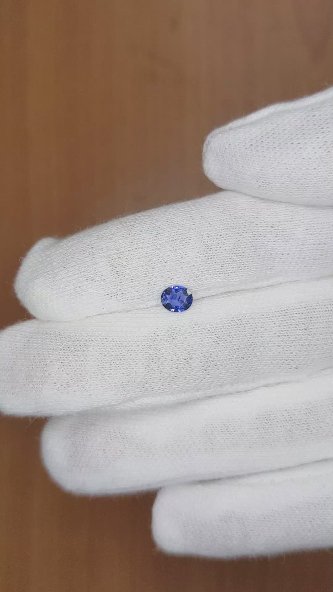 0.46 Ct. Blue Sapphire from Ceylon (Sri Lanka) Size Video