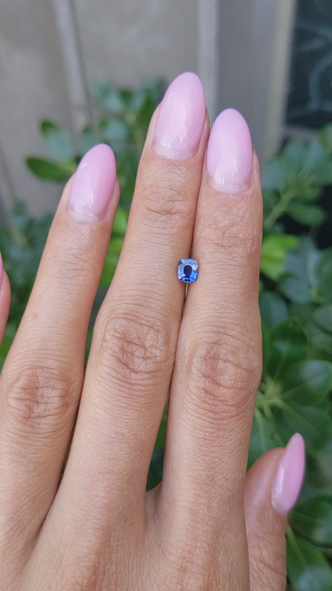 0.47 Ct. Blue Sapphire from Ceylon (Sri Lanka) Size Video