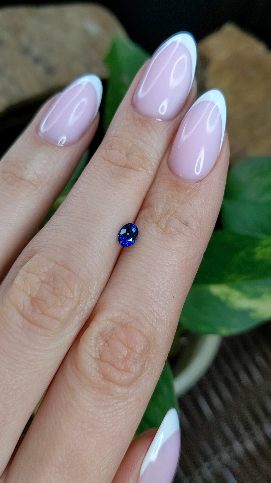 0.48 Ct. Blue Sapphire from Ceylon (Sri Lanka) Size Video