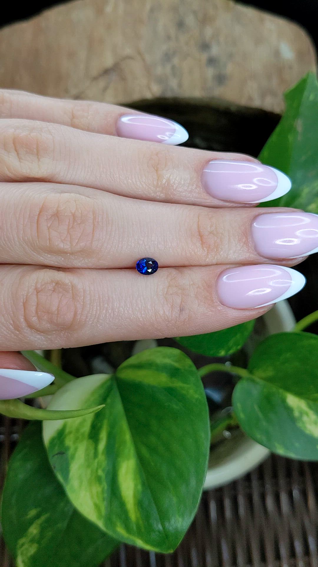 0.48 Ct. Blue Sapphire from Ceylon (Sri Lanka) Size Video