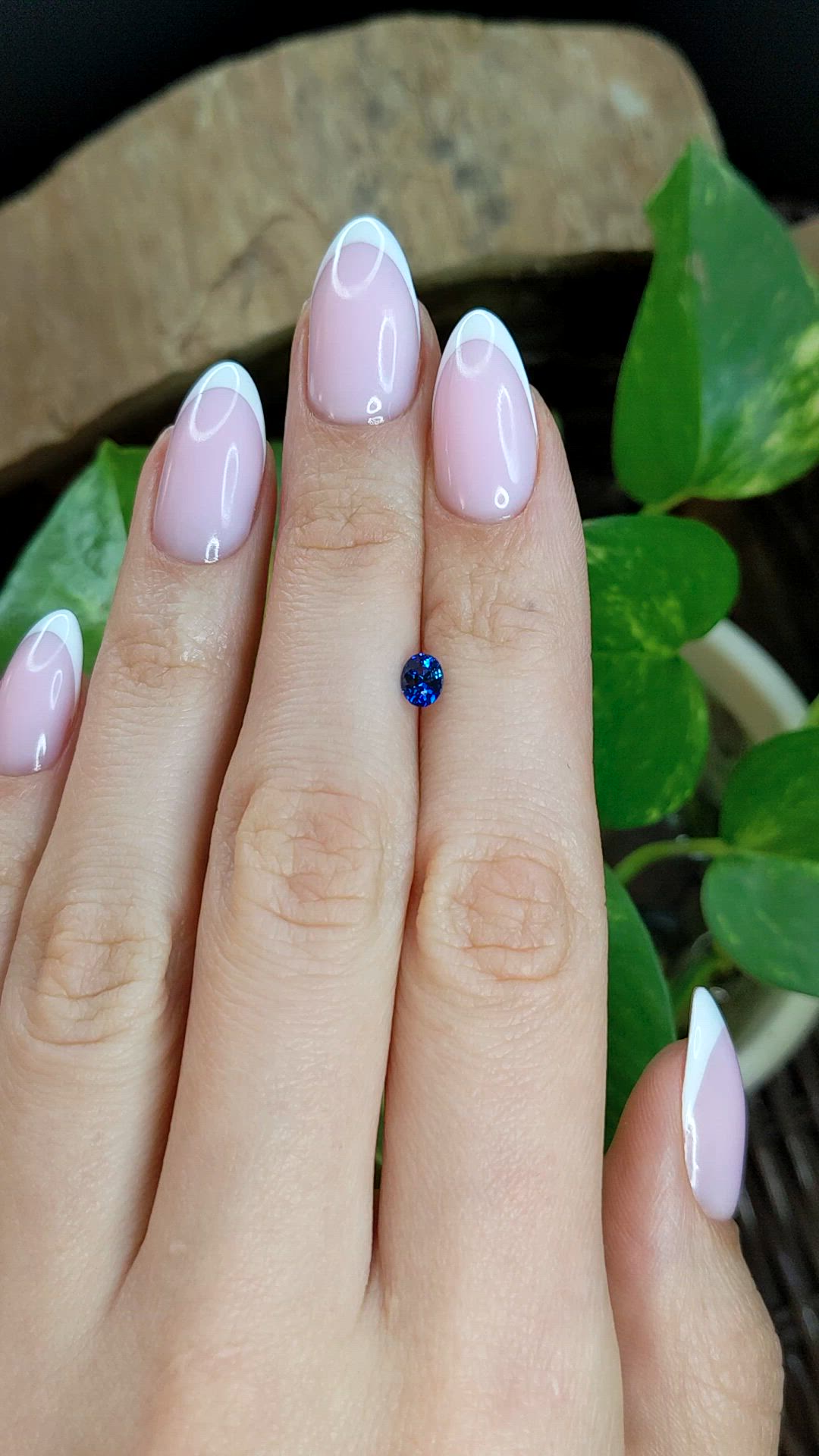 0.48 Ct. Blue Sapphire from Ceylon (Sri Lanka) Size Video
