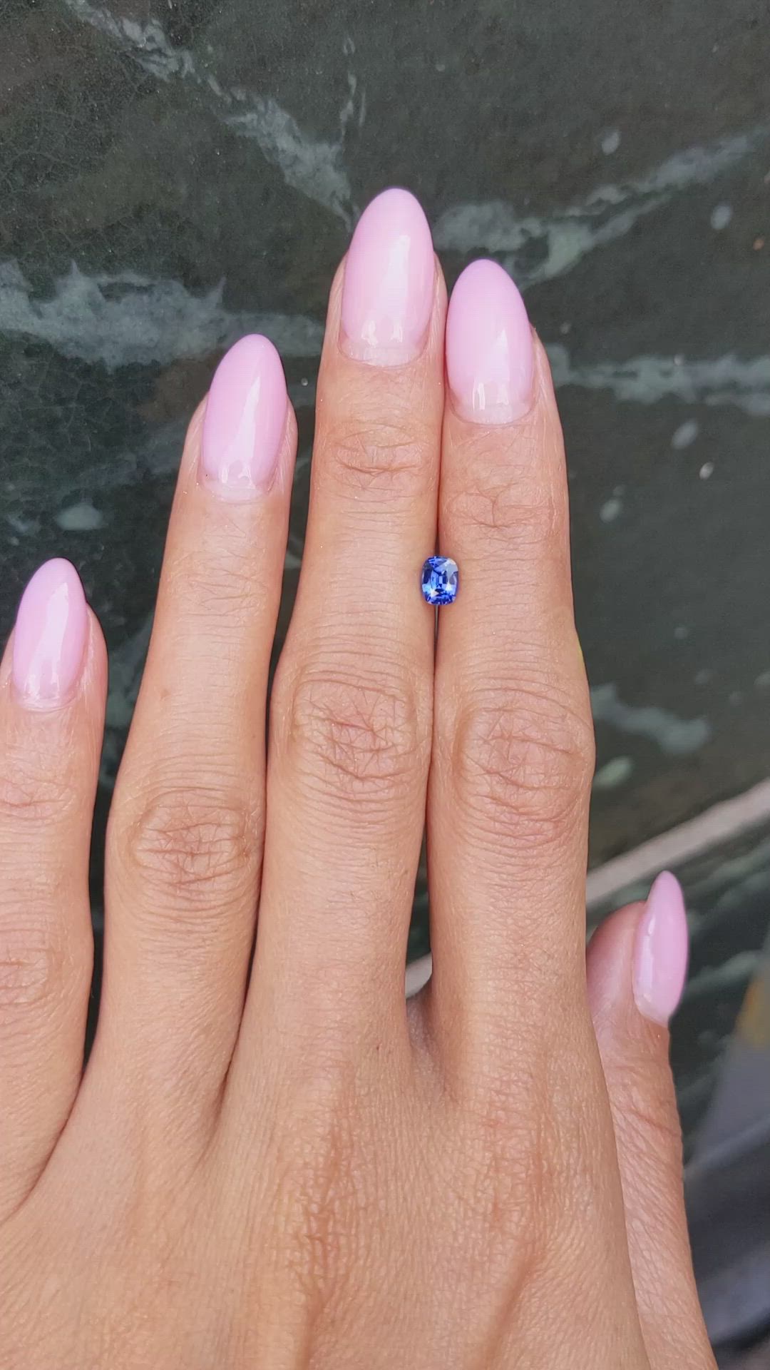 0.50 Ct. Blue Sapphire from Ceylon (Sri Lanka) Size Video