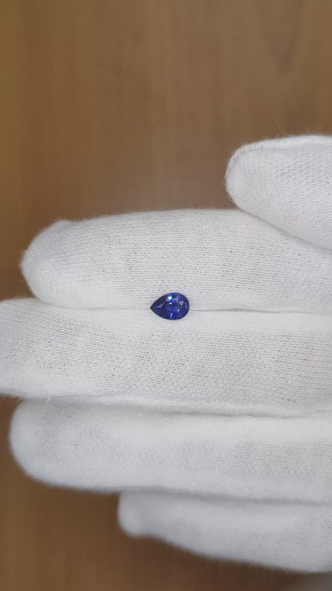 0.52 Ct. Blue Sapphire from Ceylon (Sri Lanka) Size Video