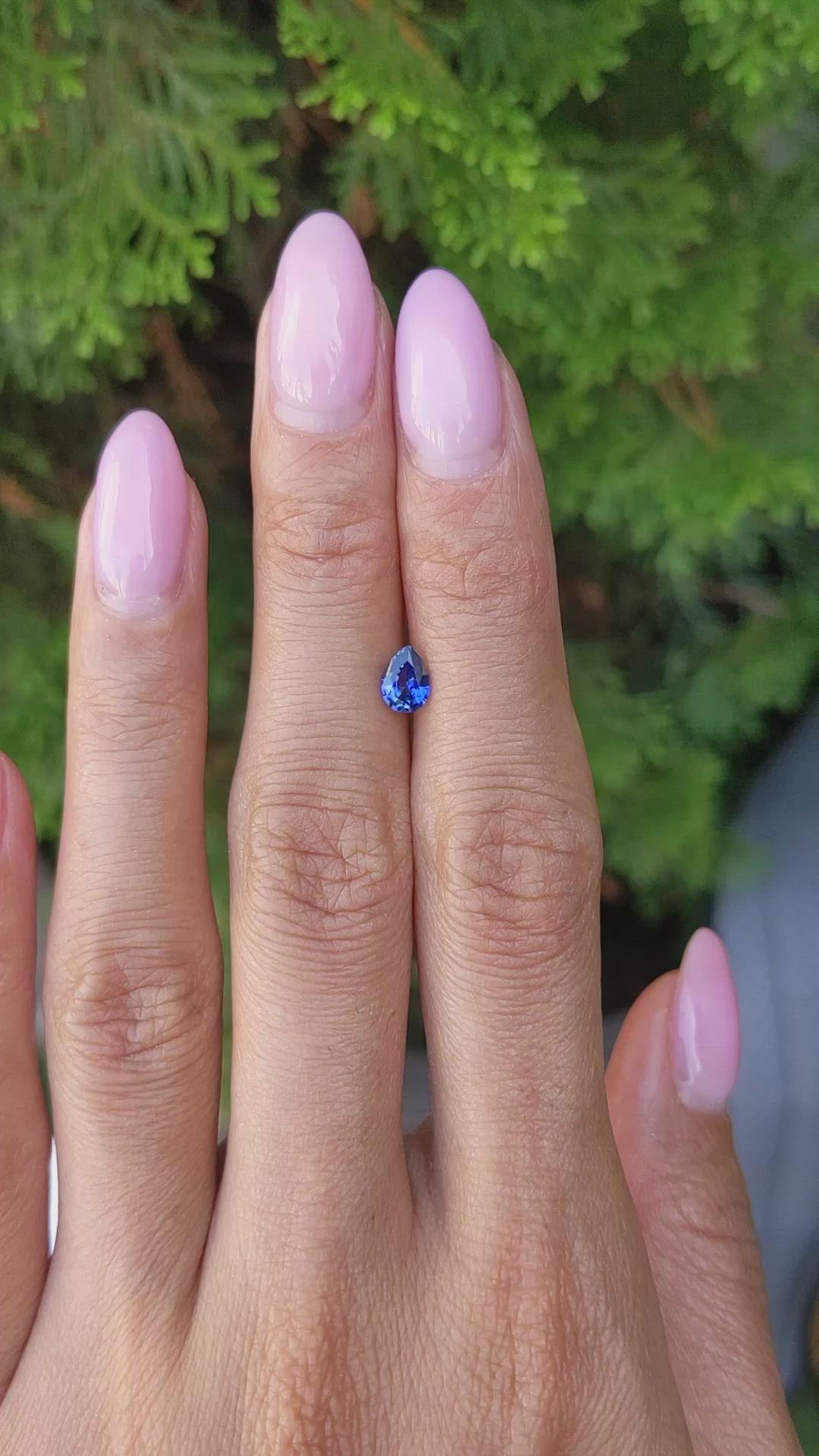 0.57 Ct. Blue Sapphire from Ceylon (Sri Lanka) Size Video