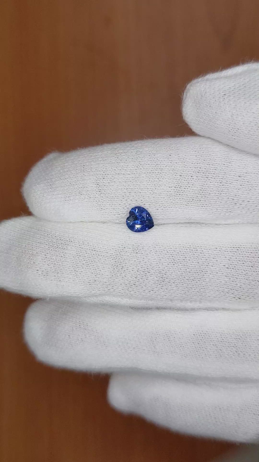 0.58 Ct. Blue Sapphire from Ceylon (Sri Lanka) Size Video