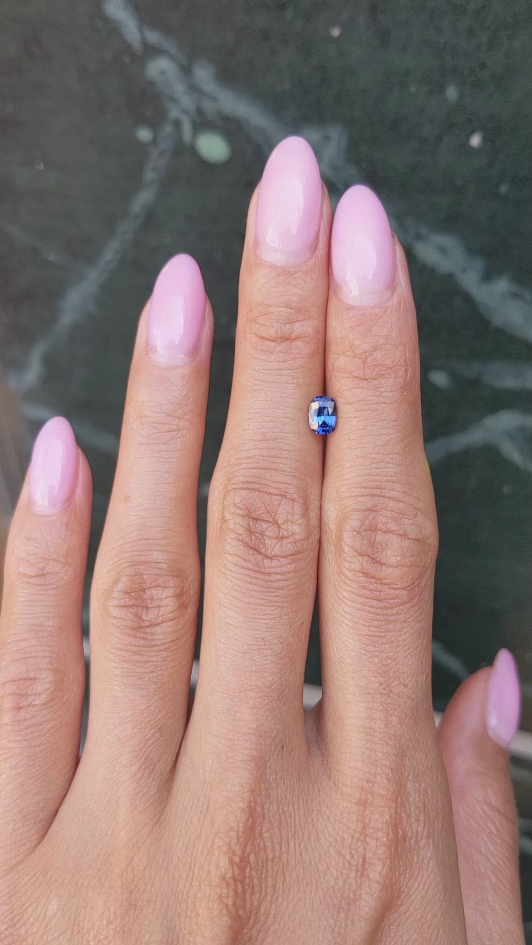 0.60 Ct. Blue Sapphire from Ceylon (Sri Lanka) Size Video