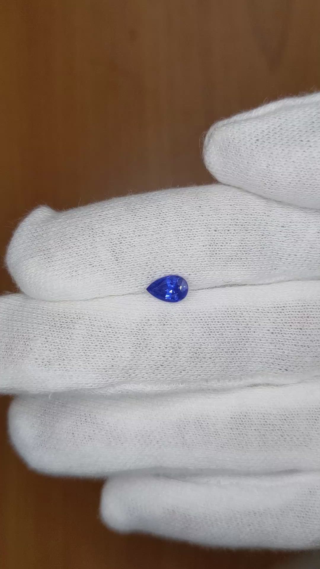 0.60 Ct. Blue Sapphire from Ceylon (Sri Lanka) Size Video