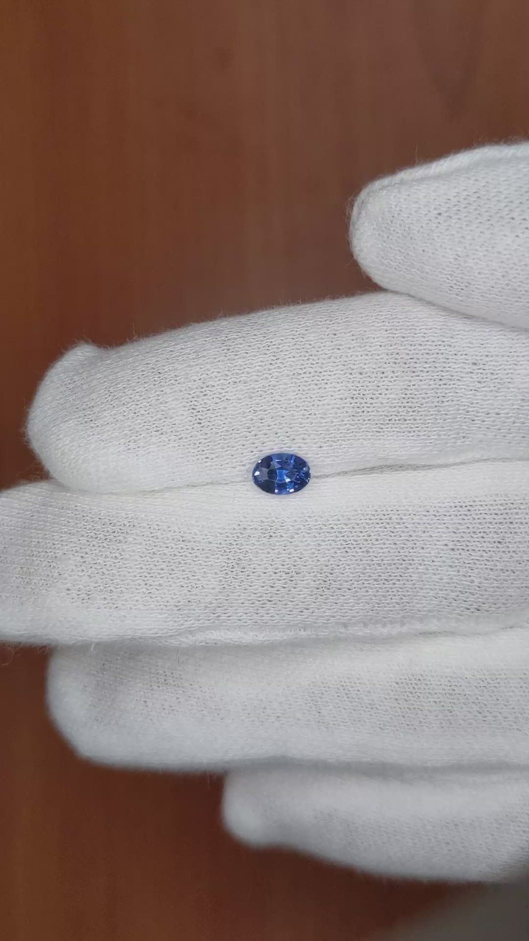 0.60 Ct. Blue Sapphire from Ceylon (Sri Lanka) Size Video