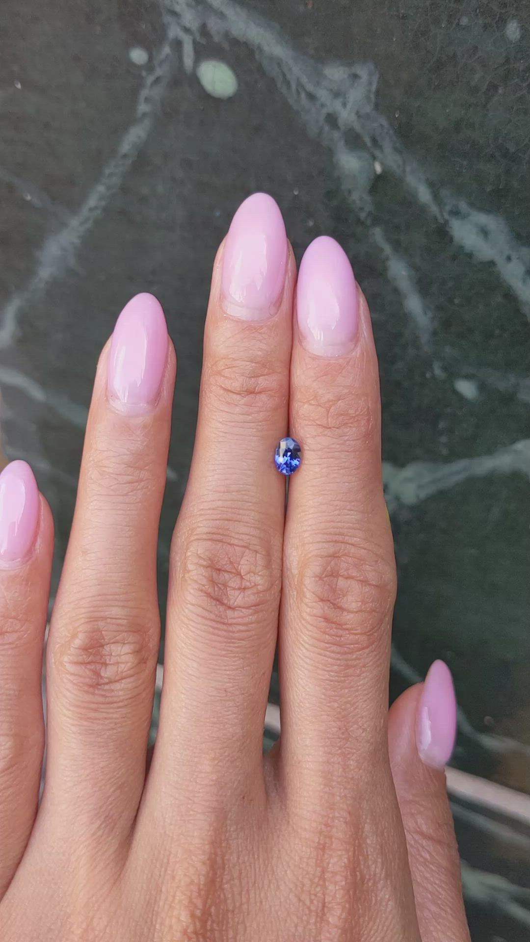 0.60 Ct. Blue Sapphire from Ceylon (Sri Lanka) Size Video