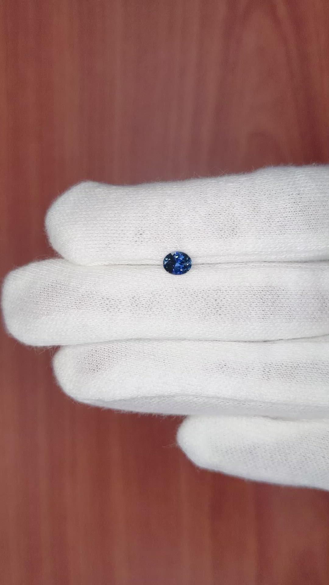 0.64 Ct. Blue Sapphire from Ceylon (Sri Lanka) Size Video