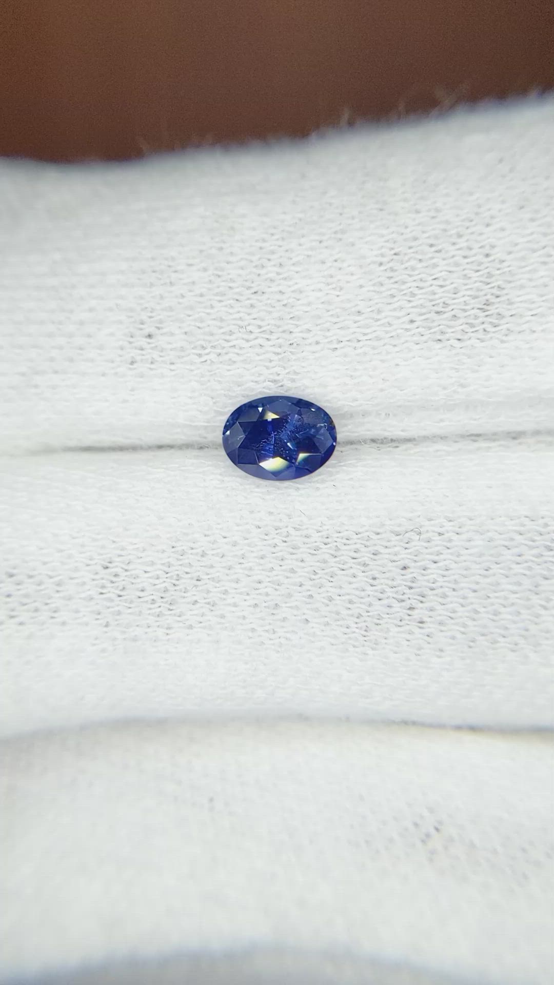 0.64 Ct. Blue Sapphire from Ceylon (Sri Lanka) Size Video