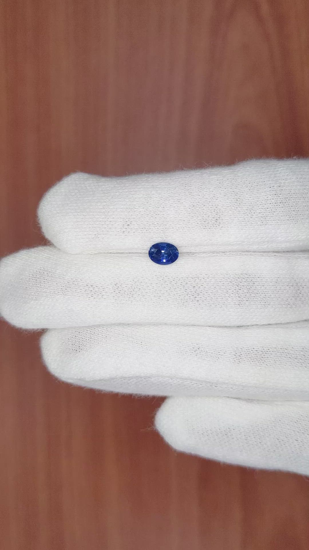 0.64 Ct. Blue Sapphire from Ceylon (Sri Lanka) Size Video