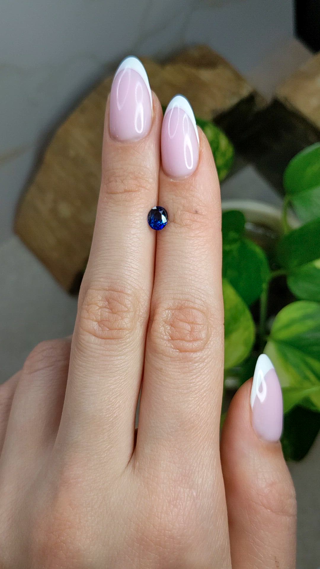 0.77 Ct. Blue Sapphire from Ceylon (Sri Lanka) Size Video