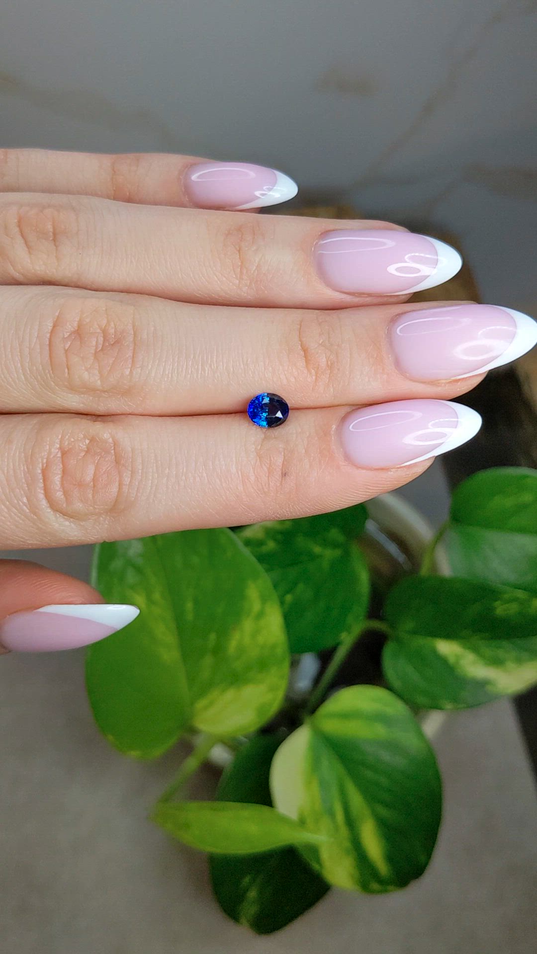 0.77 Ct. Blue Sapphire from Ceylon (Sri Lanka) Size Video