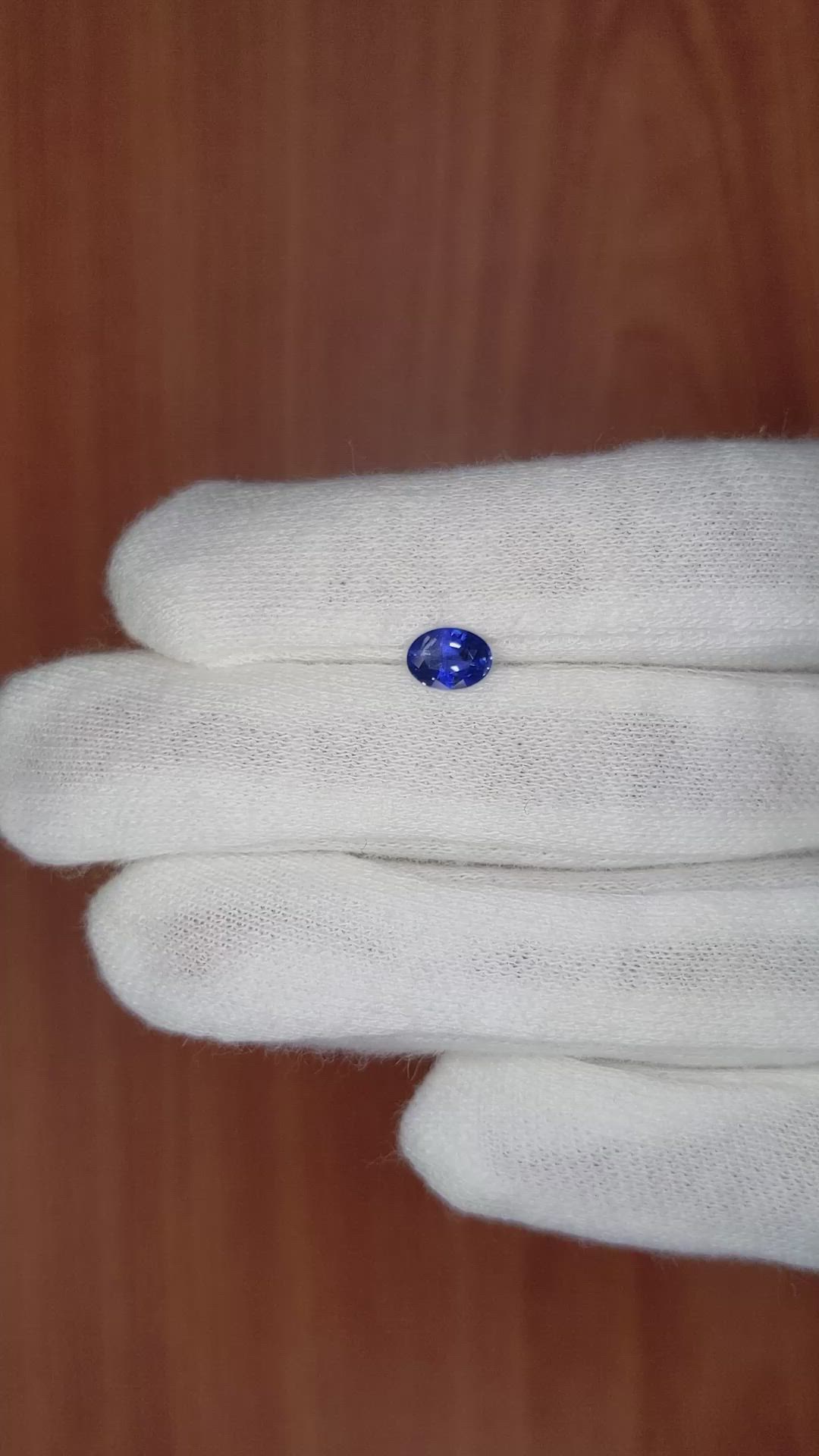 0.87 Ct. Blue Sapphire from Ceylon (Sri Lanka) Size Video