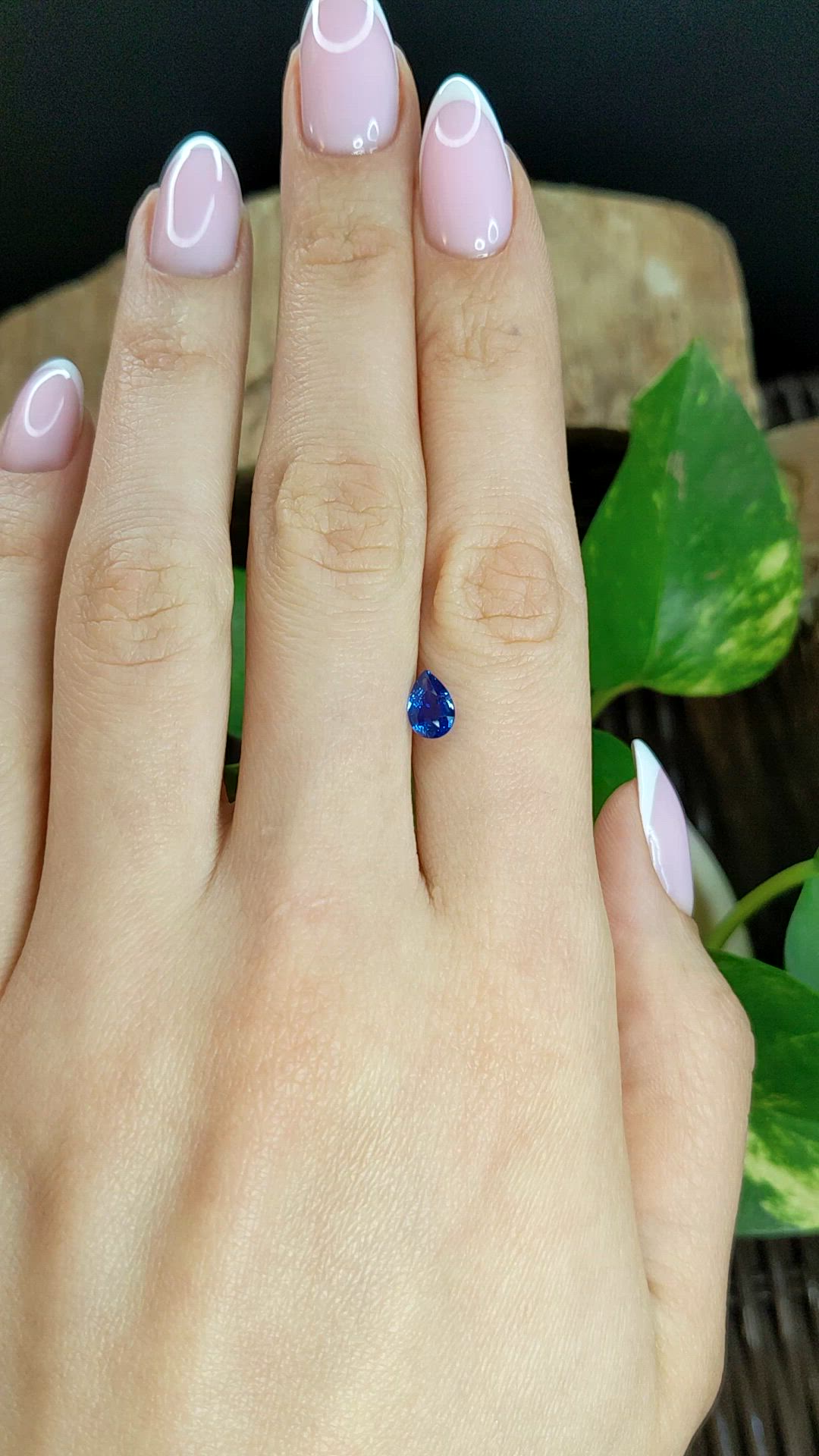 0.96 Ct. Blue Sapphire from Ceylon (Sri Lanka) Size Video