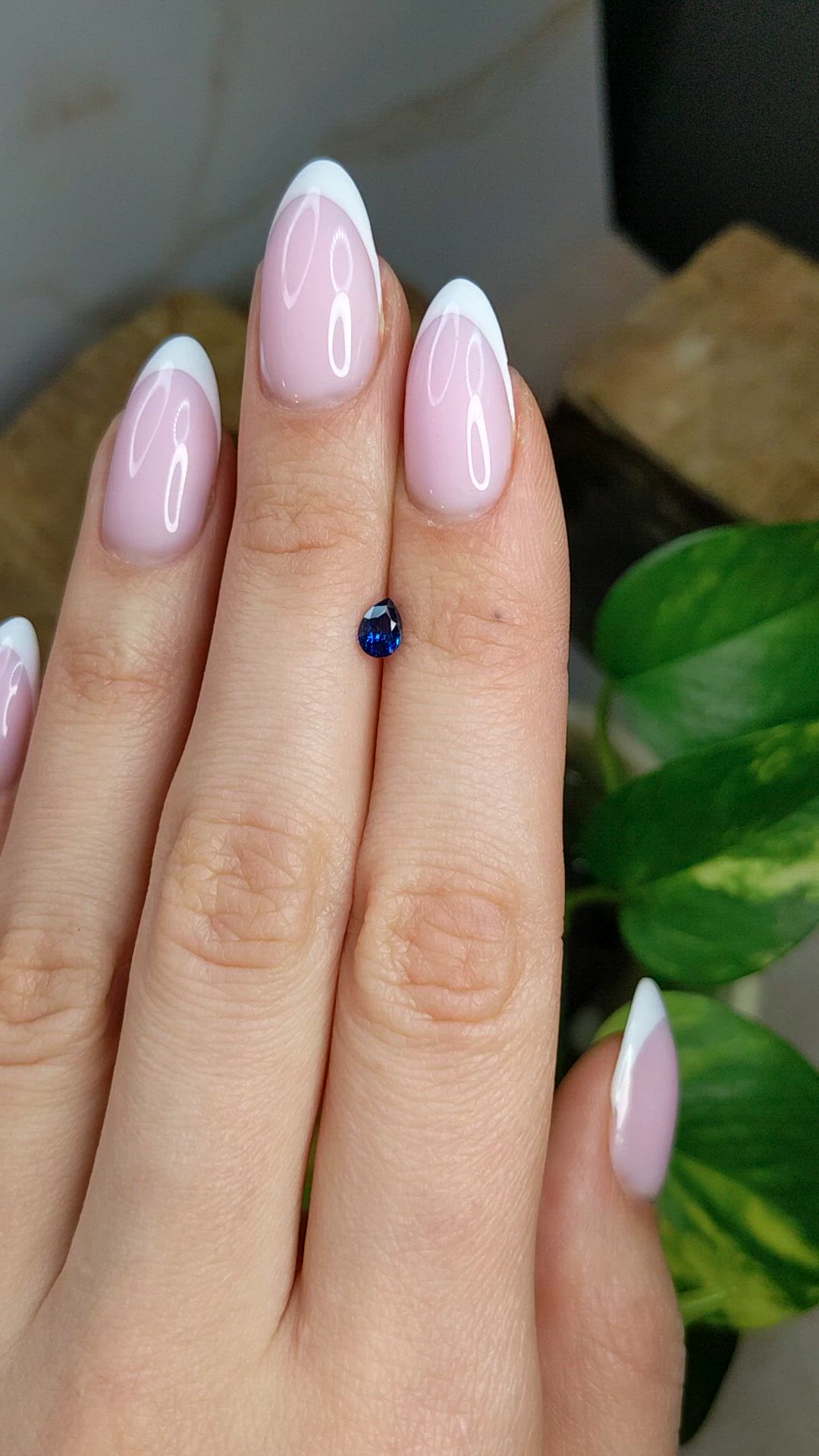 0.40 Ct. Blue Sapphire from Ceylon (Sri Lanka) Size Video