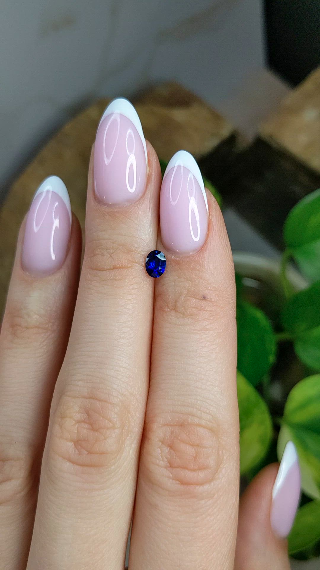 0.41 Ct. Blue Sapphire from Ceylon (Sri Lanka) Size Video