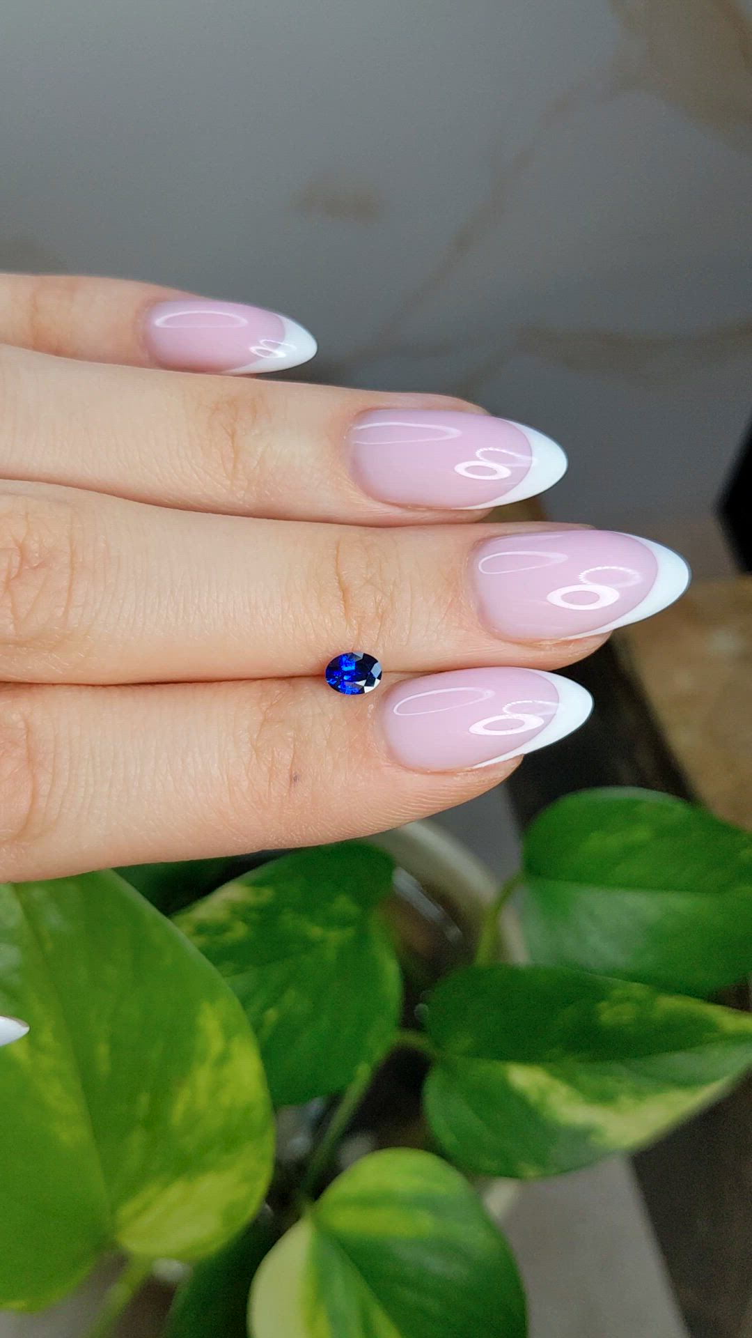 0.41 Ct. Blue Sapphire from Ceylon (Sri Lanka) Size Video