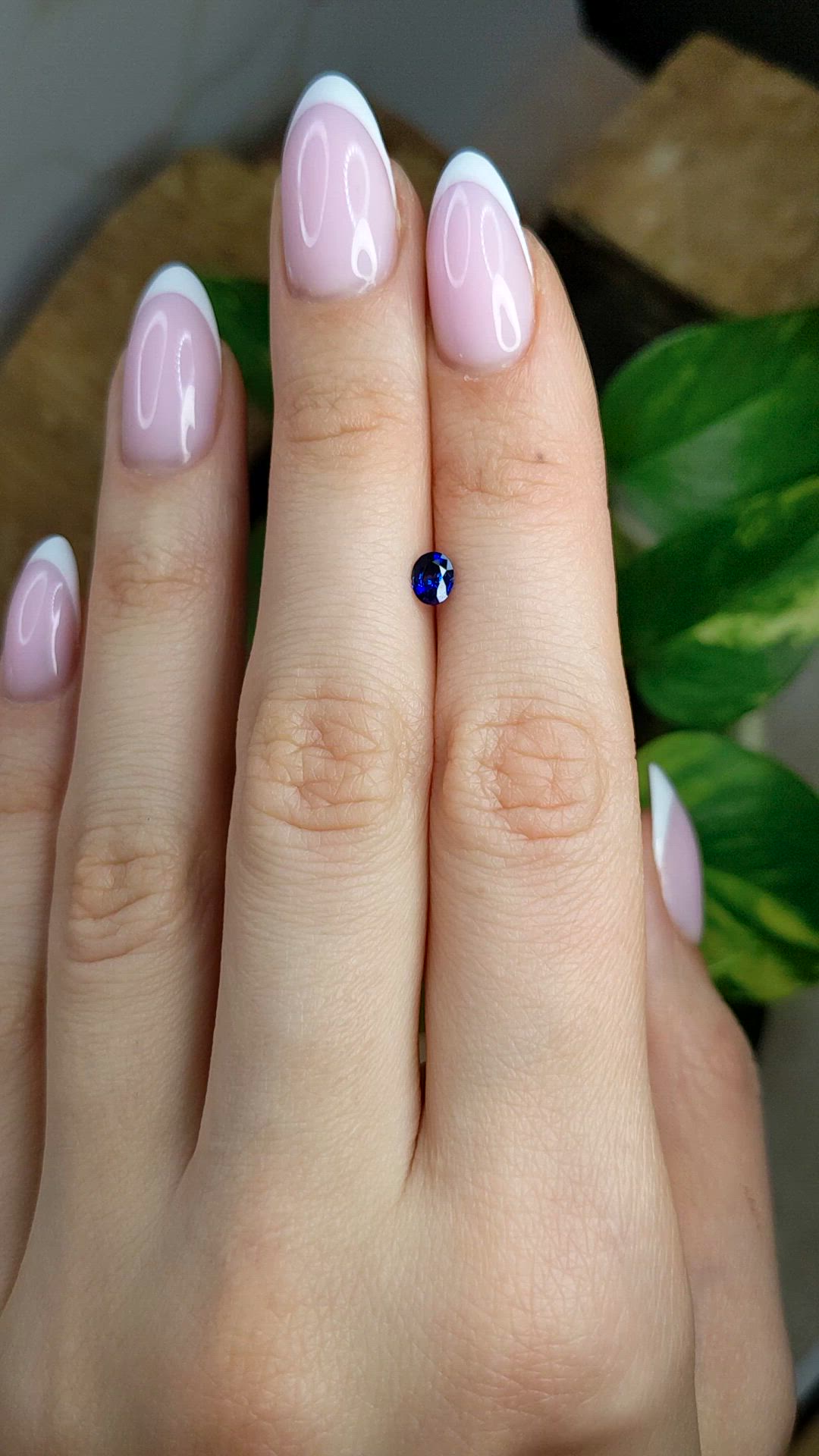 0.41 Ct. Blue Sapphire from Ceylon (Sri Lanka) Size Video