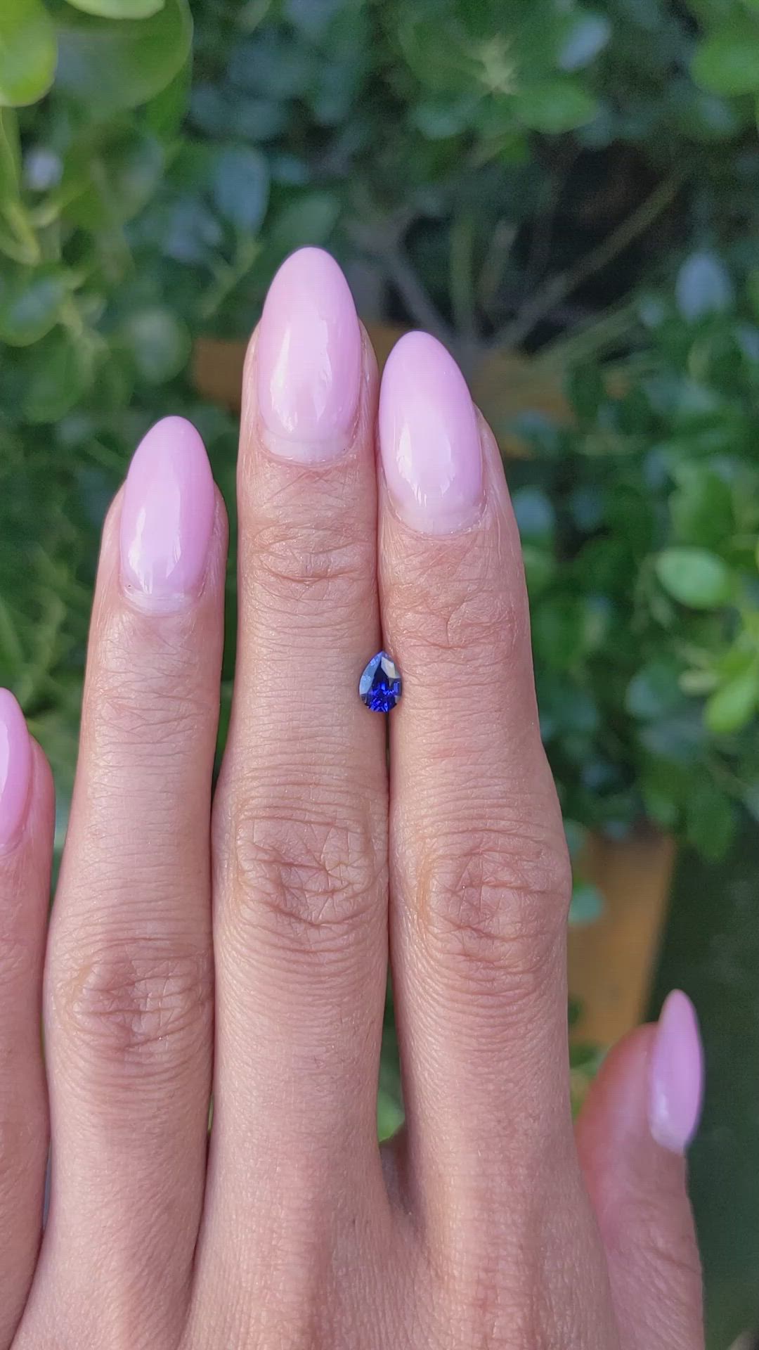 0.43 Ct. Blue Sapphire from Ceylon (Sri Lanka) Size Video