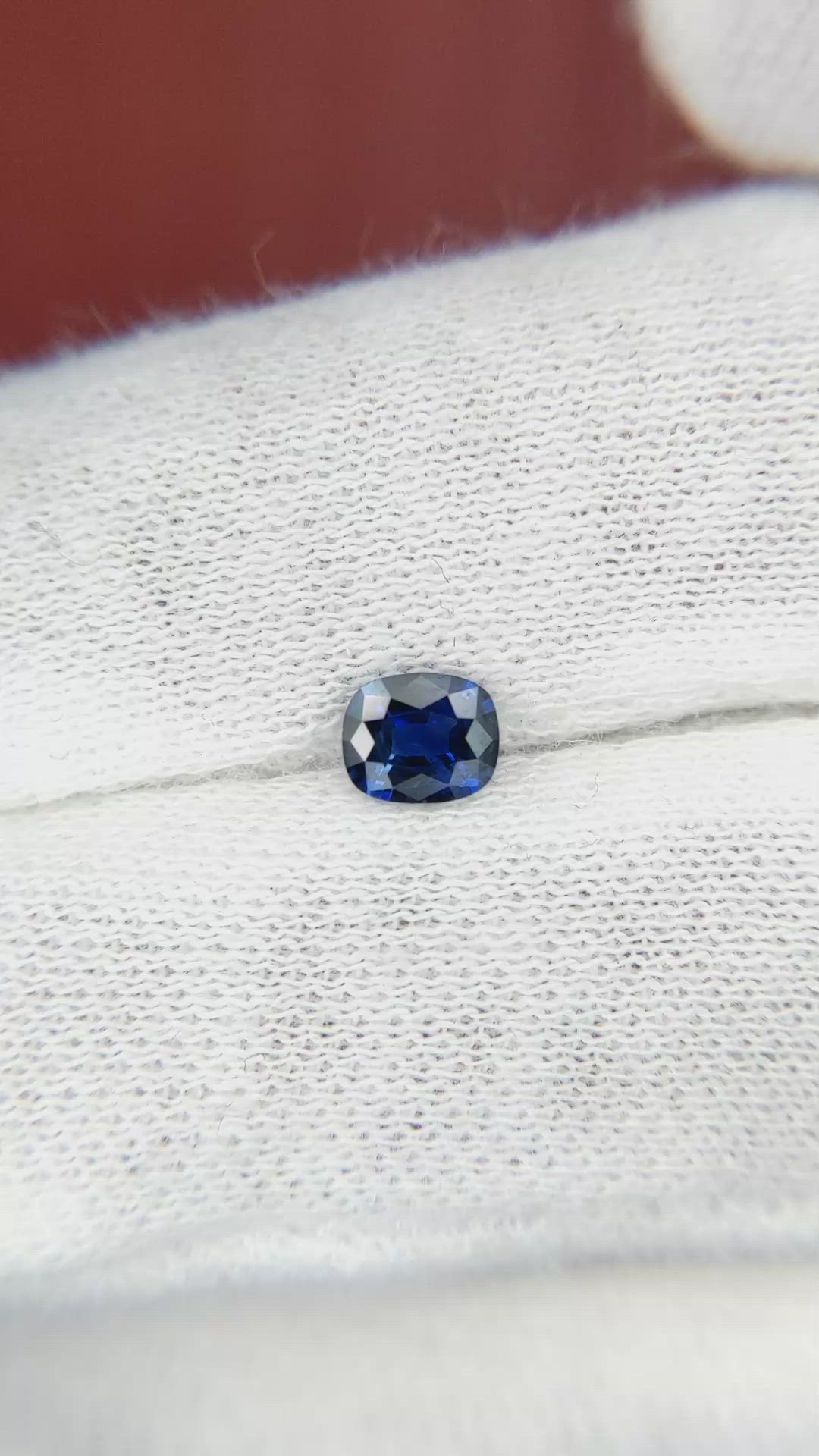 0.44 Ct. Blue Sapphire from Ceylon (Sri Lanka) Size Video