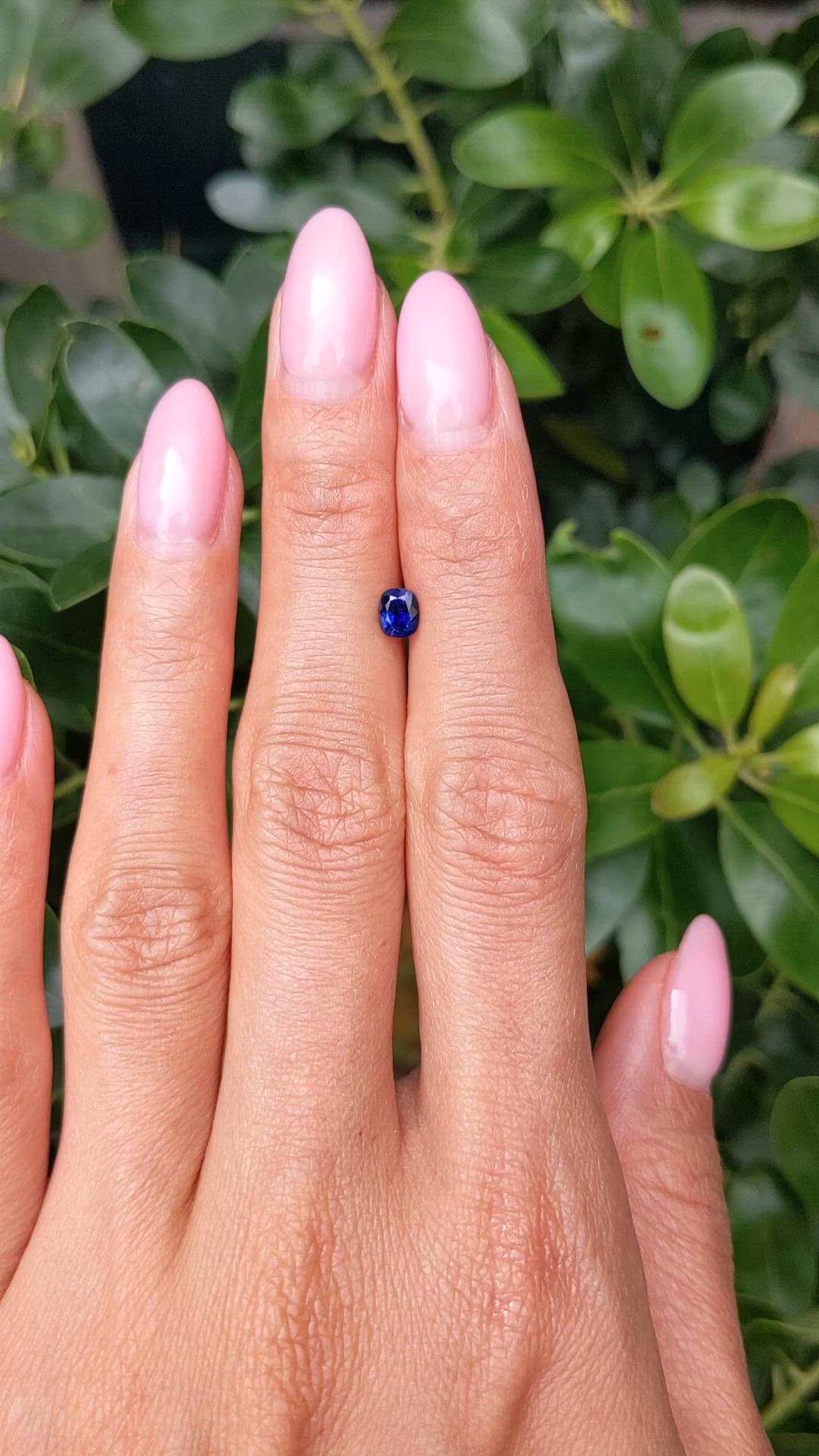 0.47 Ct. Blue Sapphire from Ceylon (Sri Lanka) Size Video