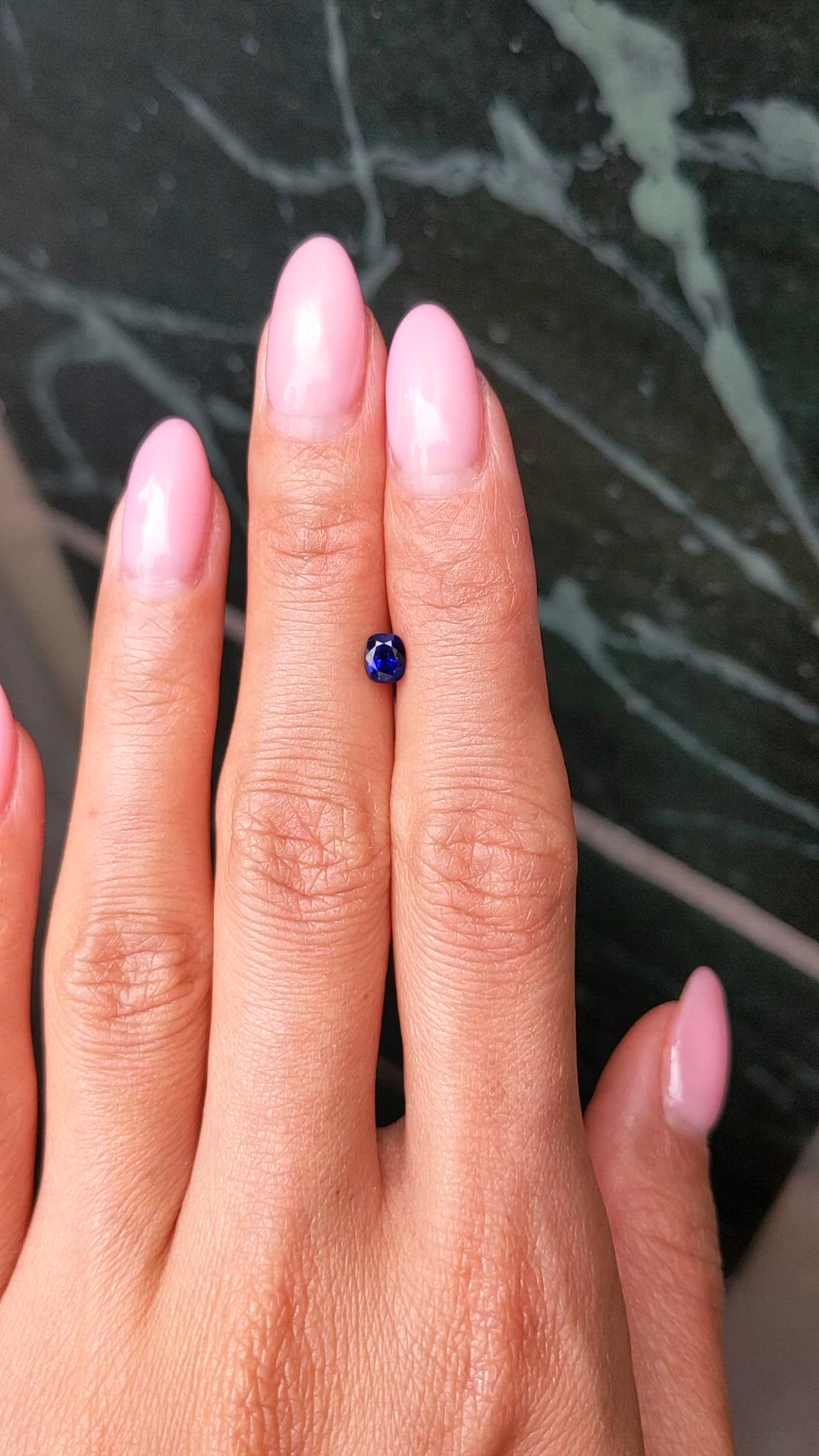 0.47 Ct. Blue Sapphire from Ceylon (Sri Lanka) Size Video