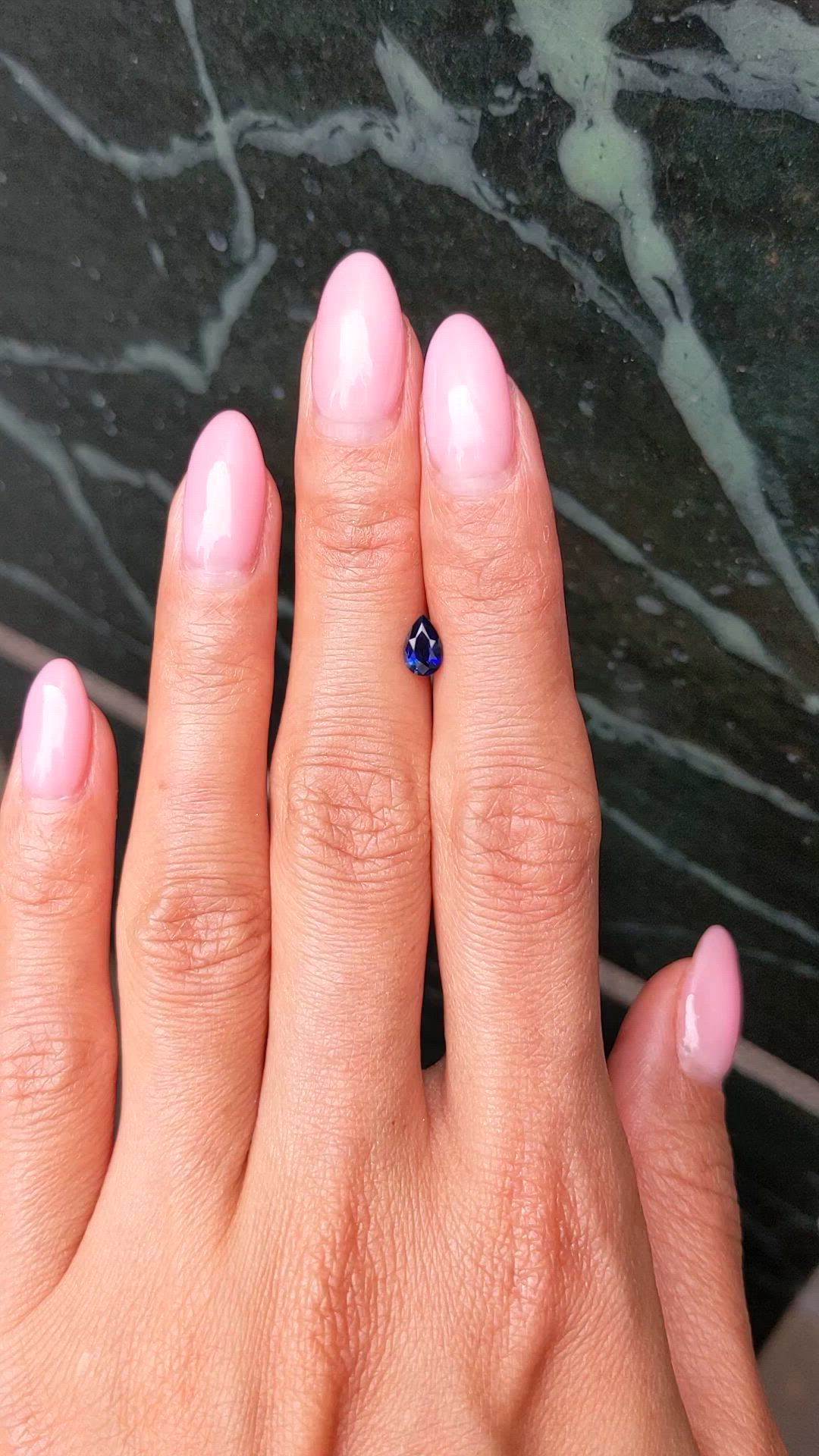 0.48 Ct. Blue Sapphire from Ceylon (Sri Lanka) Size Video