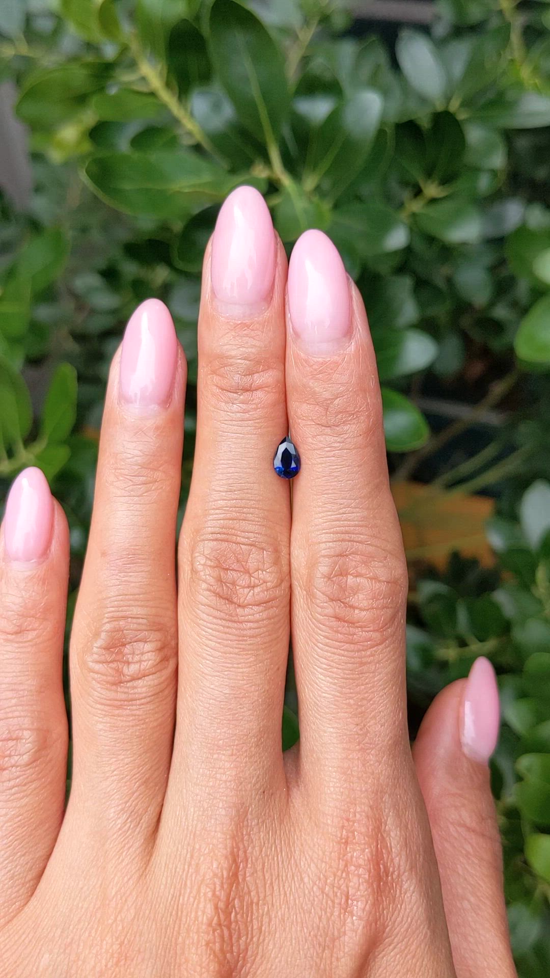 0.48 Ct. Blue Sapphire from Ceylon (Sri Lanka) Size Video
