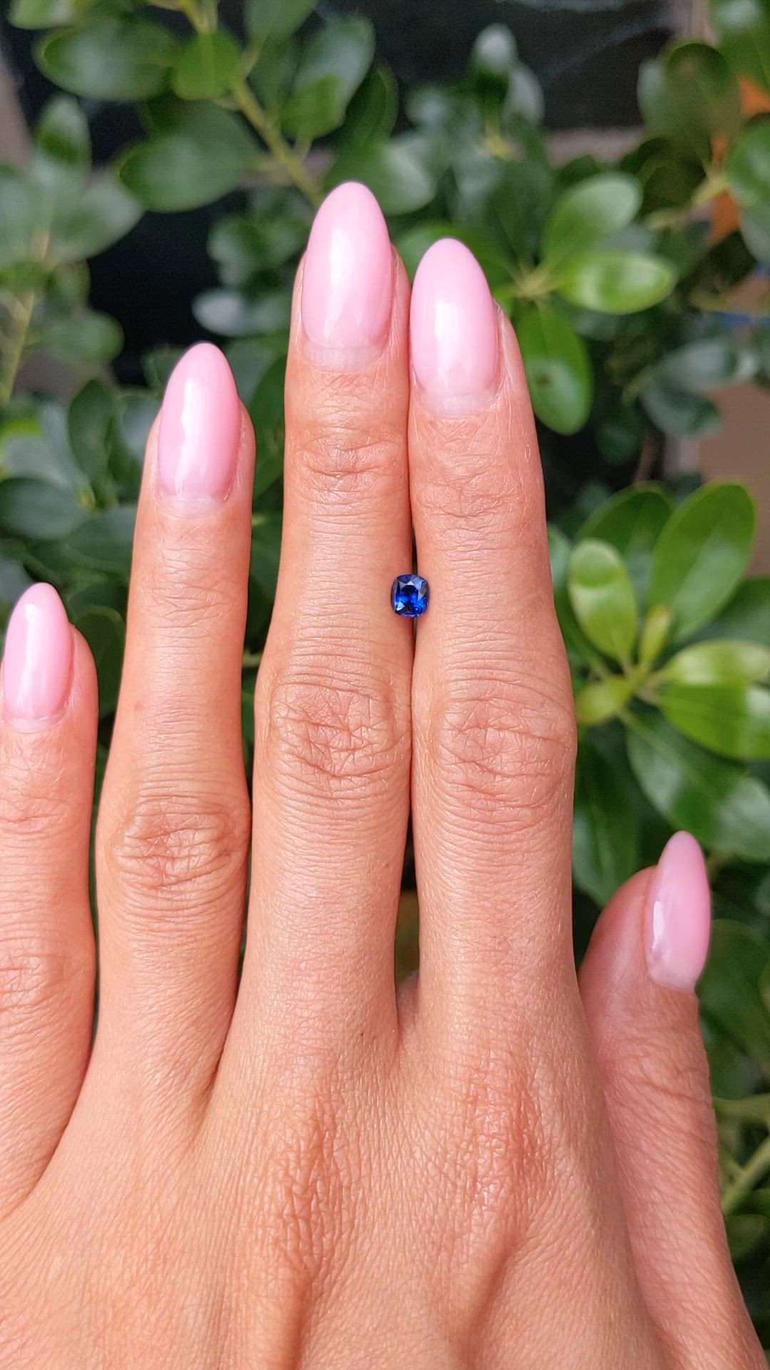 0.48 Ct. Blue Sapphire from Ceylon (Sri Lanka) Size Video